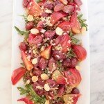 Roasted Grape and Beet Salad with Quinoa and Arugula