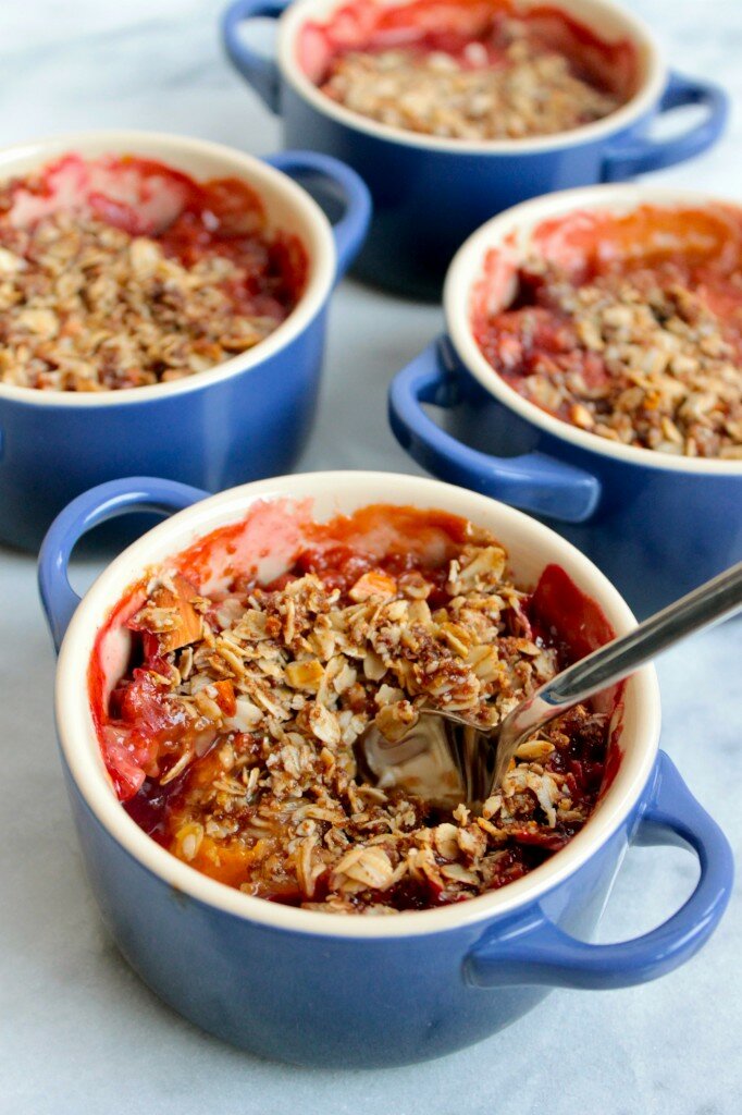 Peach Cherry Crumble