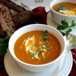 Curry Spiced Butternut Squash & Persimmon Soup