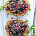 Wild Mushroom & Black Rice Stuffed Squash