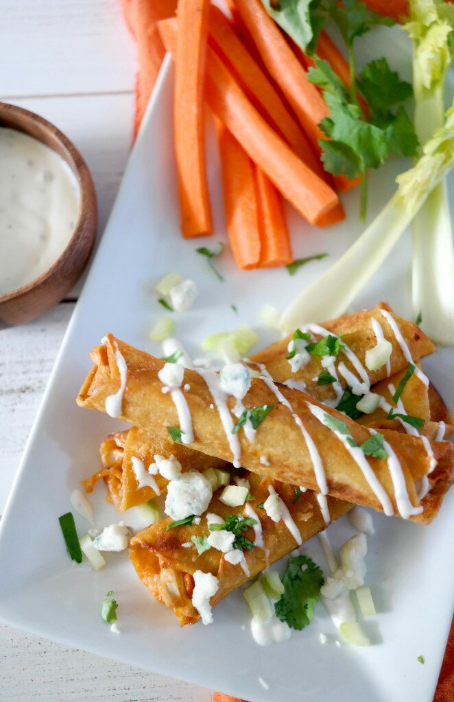 Buffalo Chicken & Blue Cheese Taquitos